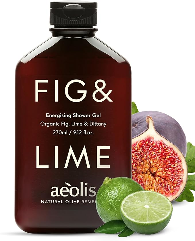 aeolis Natural Body Wash With Organic Fig & Lime, Energizing Shower Gel (250ml) - Image 2